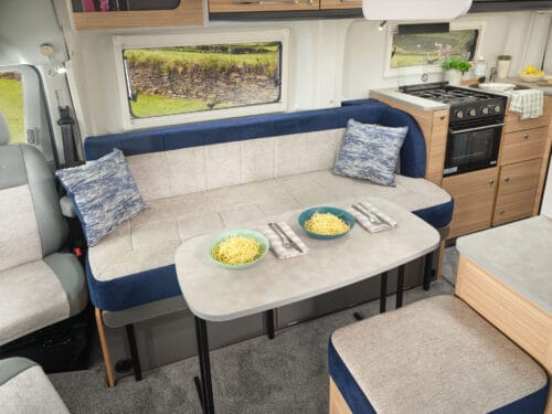 Endeavour B63 lounge with table